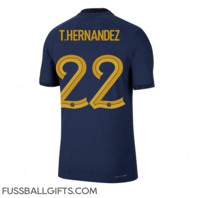 Frankreich Theo Hernandez #22 Fußballbekleidung Heimtrikot WM 2022 Kurzarm